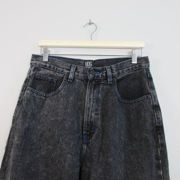 BGD Urban Outfitters High Rise Baggy Women's Jeans 29 Black 100% Cotton Y2K 818 - Picture 8 of 13